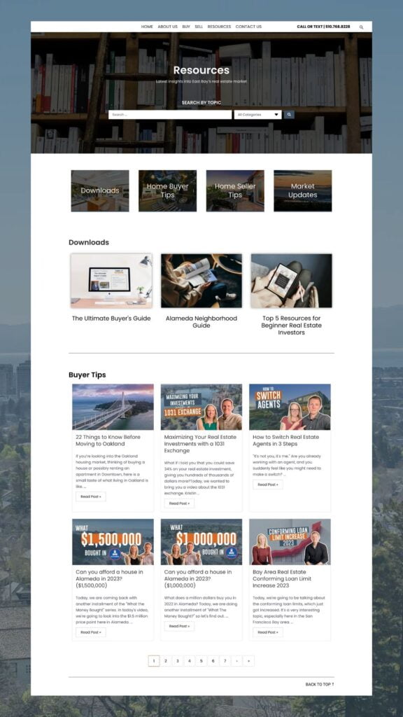 featured real estate website - Hans and Kristin resources page